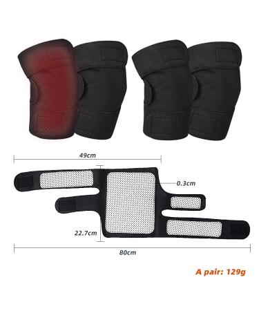 Buy Heated Knee Brace Wrap with Massage | Adjustable Self-Heating Tourmaline Knee Pad for Pain Relief | International Shipping - Buy Online on GoSupps.com