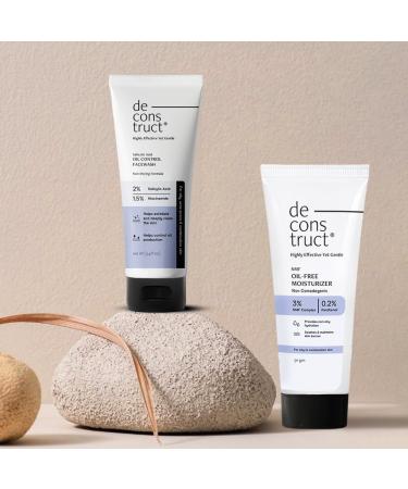 Deconstruct Daily Oil Free Cleanse & Hydrate Duo - OilControl Face Wash + OilFree Moisturiser | Oil-free and Hydrated skin | Oily Acne Prone Skin - Buy Online on GoSupps.com