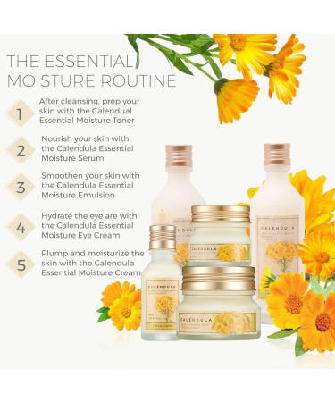 Face Shop Calendula Essential Moisture Emulsion - Moisturizing & Soothing Daily Skincare for Irritated Skin 5.0 Fl Oz - International Shipping Available - Buy Online on GoSupps.com