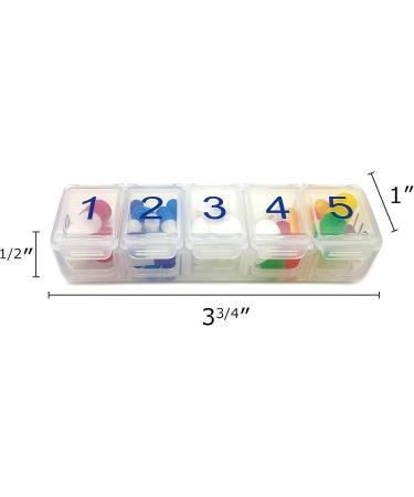 e-Pill 5x a Day Weekly Pill Organizer | 7-Day Vitamin & Medicine Box with Discreet Case & Reminder for International Shipping - Buy Online on GoSupps.com