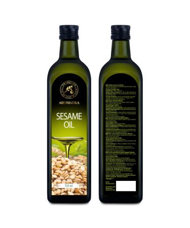 Sesame Oil 750ml - Cold Pressed Pure & Natural | High-Quality Health Cooking Oil - Sesamum Indicum - Buy Online on GoSupps.com