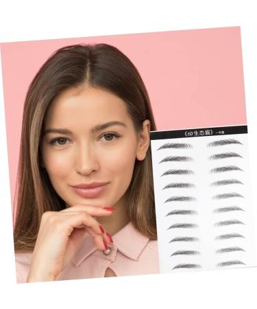 Housoutil Black Eyebrows 4 Sheets Pairs Eyebrow Makeup Tools Artificial Eyebrow Patch Eyebrow Stickers Water Proof 3d - Buy Online on GoSupps.com