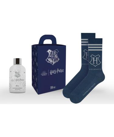 DIAMOND INTERNATIONAL HARRY POTTER NOX | Gift pack 300ml shower gel and official 'Hogwarts' blue-grey socks