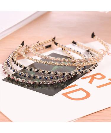 Shop Oenothera 5-Piece Fashion Hair Accessories Set | Rhinestone Elastic Hair Bands & Non-Slip Headbands for Girls - Perfect for Dancing Parties & Everyday Wear (5 Colors Available) - Buy Online on GoSupps.com