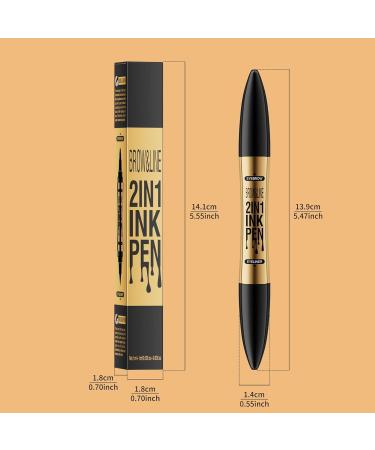 Scnvsi Liquid Eyebrow Pen Waterproof Eyeliner Pen Long Lasting Eyebrow Pencil with 4 Fork Tips Double Ended Eyebrow Pen - Buy Online on GoSupps.com