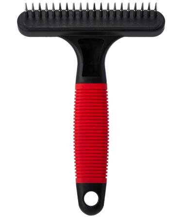 Ferplast Rechenkamm for Dogs - GRO 5872 Rotating Rounded Teeth Ideal for Medium & Long Hair 15.5 x 11 x 3.3 cm Black - 1 Piece - Buy Online on GoSupps.com