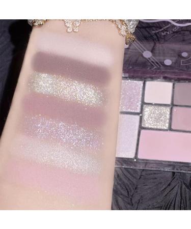 7 Colors Eye Makeup Pallet Kit Purple Glitter Highlight Pearly Eyeshadow Palette for Wedding Christmas Makeup - Buy Online on GoSupps.com