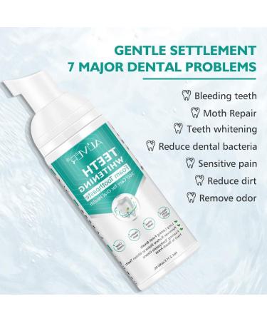Teeth Whitening Cleansing Foam 60ml | Baking Soda Intensive Stain Removal | Travel-Friendly Oral Care Replacement - Buy Online on GoSupps.com