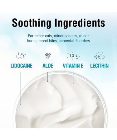 Ebanel 5% Lidocaine Numbing Cream 2-Pack - Maximum Strength Pain Relief Cream with Aloe and Vitamin E - 1.35 Oz Each - Buy Online on GoSupps.com