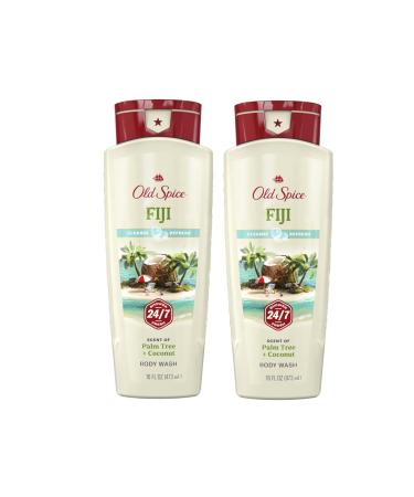 Old Spice Fresher Collection Men's Body Wash Fiji 16 Ounce (Pack of 2) Coconut 16 Fl Oz (Pack of 2)