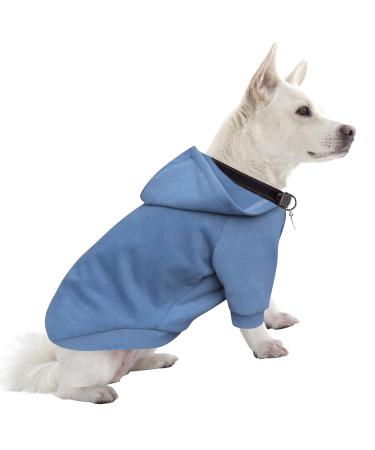 Hualisiji dogs hoodie large dog sweater large dogs dog sweater large warm and light with a soft texture easy to wear and light colors (3xl haze blue) 3xl haze blue