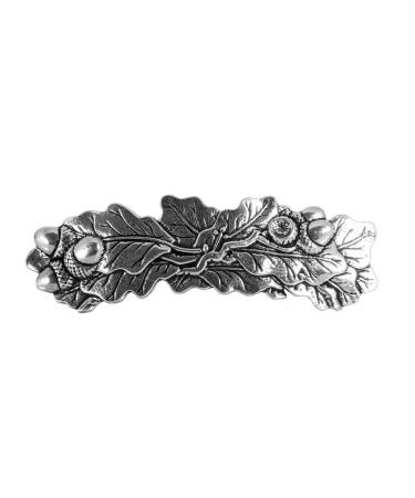 Oak Leaf Hair Clip, Hand Crafted Metal Barrette Made in the USA with a Large 80mm Clip by Oberon Design