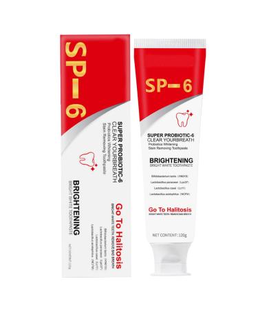 G n rique Pack of 2 S-P-6.2g Probiotic Whitening Toothpaste Ultra Whitening Probiotic Ultra Whitening Probiotic Deep Cleaning Removes Dental Spots
