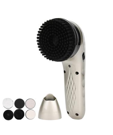 Electric Shoe Polisher Portable Leather Care Kit Electric Shoe Shine Kit Leather Shoe Shine Kit for Shoe Clean and Polish Rechargeable Shoe Cleaning Leather Care(Champagne)