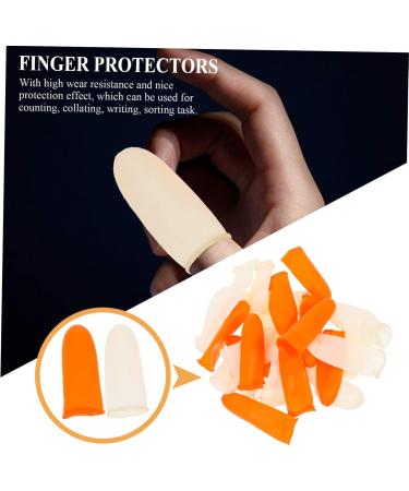Beaupretty 200pcs Non-Slip Latex Finger Sleeves - Protective Covers for Safe & Comfortable Use - Anti-Static Finger Cots in Orange Beige - Buy Online on GoSupps.com