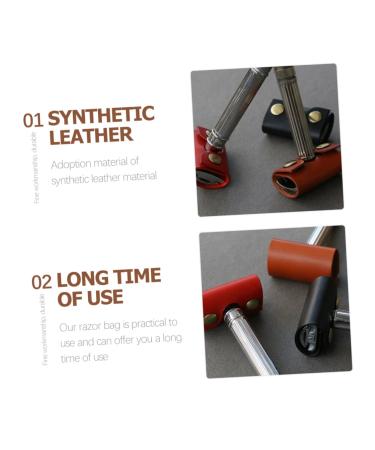 Doitool 3-Stage Razor Fall Head Protection - Safety Sleeve & Cover for Razor Travel-Friendly Artificial Leather Wallet - Buy Online on GoSupps.com