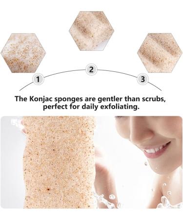 FOMIYES Konjac Face Wash Sponge Puff | Gentle Facial Cleaning Sponge for Makeup Removal & Bath | Ideal for All Skin Types - Buy Online on GoSupps.com
