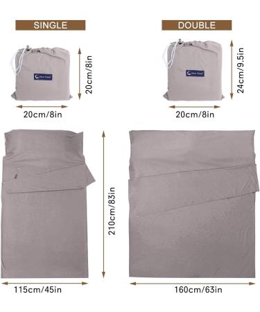 ASOOX Sleeping Bag Liner - Lightweight & Compact Travel Sheet for Camping, Backpacking, and Hiking - Premium Comfort with Storage Bag - Buy Online on GoSupps.com