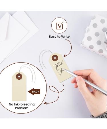 9pt Creme Manila Tag w/Wire Hanger Set of 200 Size #1 - Buy Online on GoSupps.com