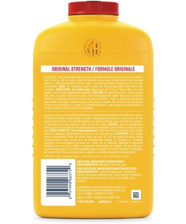 Gold Bond Original Strength Medicated Body Powder 283g Bottle Moisture Absorbing Cooling Powder Offers Temporary Itch Relief and Pain Relief from Minor Burns and Sunburns Bug Bites and More - Buy Online on GoSupps.com