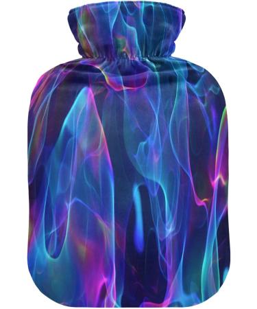 Multi-Colored 1L Hot Water Bottle with Plush Cover | Winter Hand & Feet Warmer for Kids Men & Women - International Shipping - Buy Online on GoSupps.com