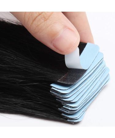 40cm Tape In Extensions - 100% Remy Human Hair 20pcs + 10 Free Tapes Black#1 16 - Buy Online on GoSupps.com