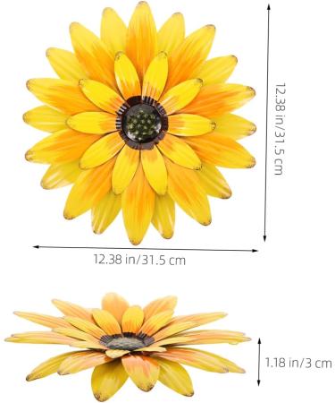 STOBAZA Sunflowers Wall Decor Decorations for Bedroom Wall Decor for Bathroom Iron Wall Art 31.50X31.50X3.00CM Multi - Buy Online on GoSupps.com