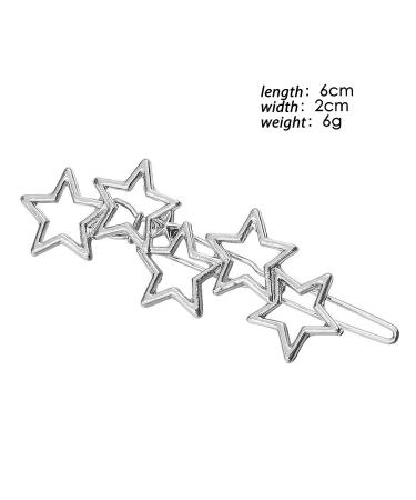 YienDoo Stars Hair Clips Barrette - Vintage Silver Star Cluster Hair Pin for Women and Girls - Buy Online on GoSupps.com
