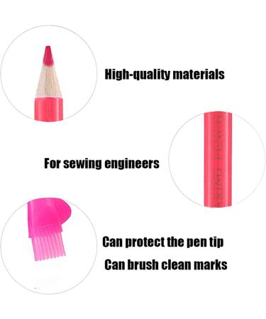 3-Piece Sewing Fabric Pencils Set - Water Soluble Tailor Marking Tools with Brush Cap (White, Blue, Red) - Buy Online on GoSupps.com