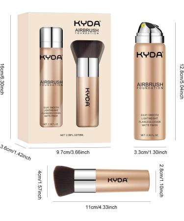 Ownest Beauty KYDA AirBrush Foundation Spray - High Coverage Silky Makeup Primer, Lightweight & Moisturizing - #112 Natural Ivory - Buy Online on GoSupps.com