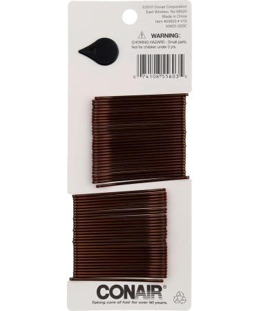 Conair Styling Essentials Curved Brown Bobby Pins - 60 Count (6 Pack) - Buy Online on GoSupps.com