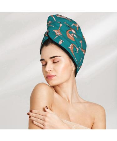 Premium Hair Towel Wrap - Quick Drying Towel Turban for Women | Giraffes Yoga Design - Buy Online on GoSupps.com