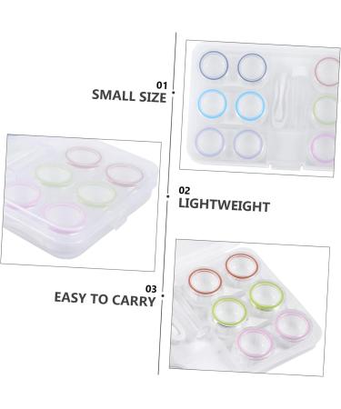 Buy Homsfou Clear Contact Lens Container - Stylish Lens Holder & Glass Storage Box for Travel | Durable & Portable Design - Buy Online on GoSupps.com