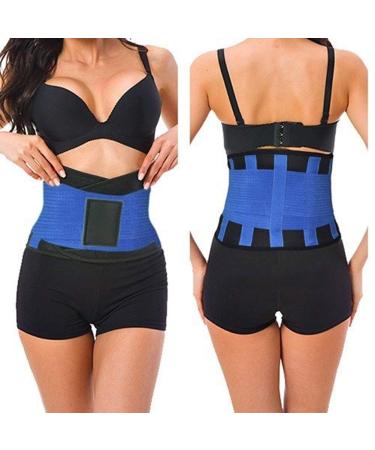 Lumbar brace Men's Elastic Corset Back Lumbar Brace Support Belt Waist Orthopedic Posture Corrector Low Back Belt Waist Support men Blue Small