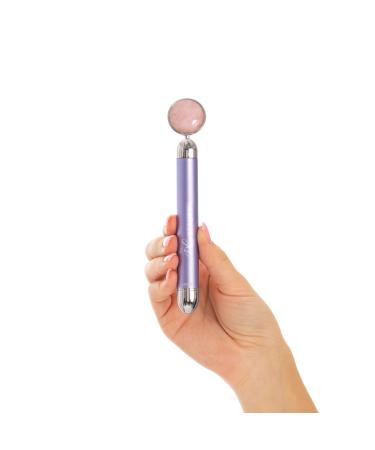 Facial Massager helps Smoothen Fine Lines and Wrinkles with Our Facial Skin Rose Quartz Vibrating Massager that will Tighten Tone & Relax Skin Lavender Rose Quartz Facial Massager