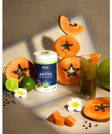 Bella All Natual Extreme Detox Powder Papaya - Buy Online on GoSupps.com