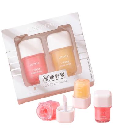 Tongyend Lip Sleeping Mask Lip Balm Skincare Set Honey Lip Oil Lip Plumper Set Lip Moisturiser for Care Day Night Lip Repair for Cracked Dry and Chapped Lips Lipstick Primer Lip Care