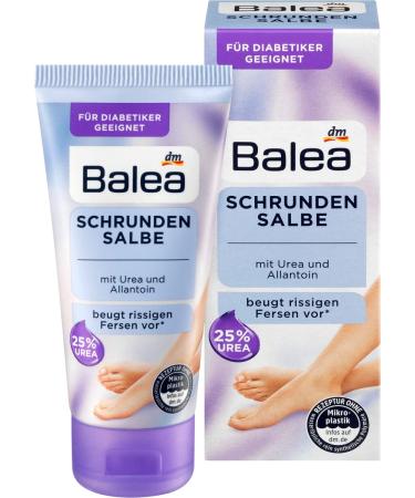 Balea Foot Cream for Cracked Skin - Urea 25% (Pack of 4 x 50ml) | Soothing & Repairing International Shipping - Buy Online on GoSupps.com