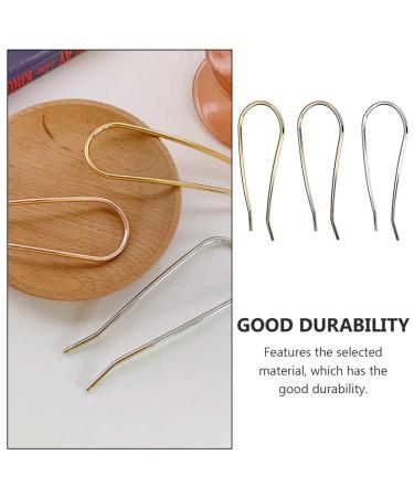 Lurrose 3pcs U Shape Hair Pins for Women - Perfect for Updos | International Shipping Available - Buy Online on GoSupps.com