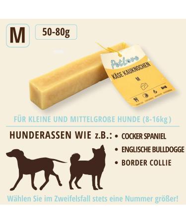 Petlove Hard Cheese Chewing Bones for Dogs - 100% Natural Cauca Cheese Fun & Dental Care Ideal for On-the-Go | 3 Pack Size M (50-80g) - Buy Online on GoSupps.com