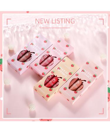 3Pcs Nude Matte Lipstick Set - Velvet Smooth Crayon Lip Stain & Long-Lasting Nourishing Lip Tint - Non-Stick Cup Lip Gloss for Women Makeup (Set D - Buy Online on GoSupps.com