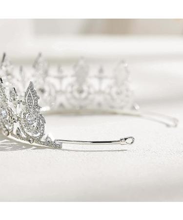 AW BRIDAL Crystal Wedding Tiara for Bride - Silver Princess Crown for Women - Buy Online on GoSupps.com
