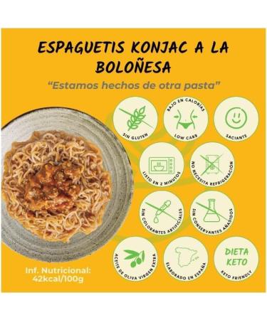 The Konjac Shop Spaghetti Bolognese with Konjac 250 g 12 pieces Gluten Free Shirataki Low in Calories & Carbs Keto & Vegan Suitable Pack of 12 - Buy Online on GoSupps.com