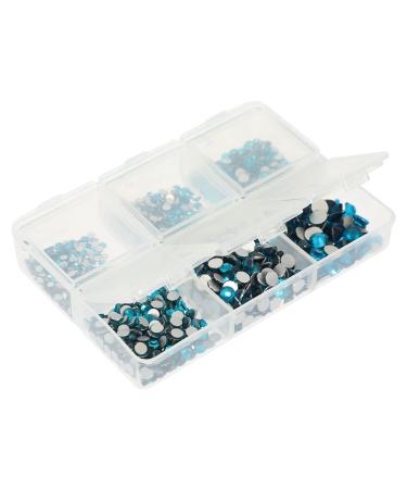Ciieeo 1 Set Flat Rhinestone Accessories Nail Art Charms Black Nails Rhinestones Crystal Nail Studs Nail Art Studs Nail Kits Nail Rhinestones Crystals Nail Crafts Glass 3d Jewelry Acrylic Blue