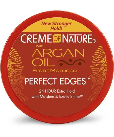 Creme of Nature Argan Oil Perfect Edges Extra Hold  2.25 Oz (214040) Clean Scent 2.25 Ounce (Pack of 1)