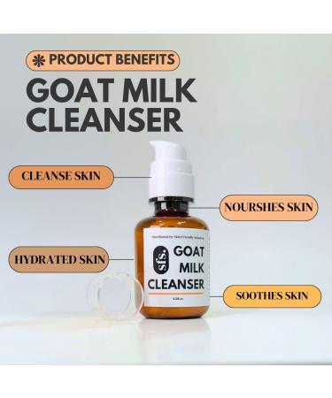 Goat Milk Cleanser with Aloe Vera & Coconut Oil | Gentle Non-Foaming Cleanser for All Skin Types - International Shipping Available - Buy Online on GoSupps.com