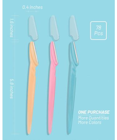 MoHern 78 Pcs Multipurpose Dermaplane Eyebrow Razors for Women and Men - Black Face Razors - Buy Online on GoSupps.com