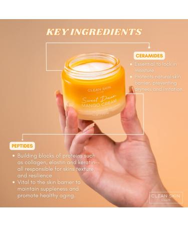 Clean Skin Club Night Moisturizer - Brightening & Restoring Beauty Cream with Peptides, Ceramides, and Polyglutamic Acid - Vegan & Cruelty-Free - Buy Online on GoSupps.com