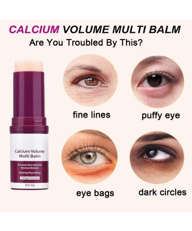 WenFeng Calcium Multi Balm Stick Cemenrete Calcium Volume Multi Balm Anti Wrinkle Sagging Moisturing Hydrating Firming Skin Suitable for Eyes Neck Face-2 PCS - Buy Online on GoSupps.com