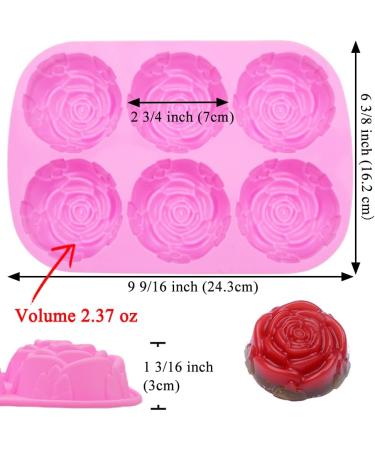 BAKER DEPOT 3 Pack Rose Silicone Mould - Handmade Soap, Flower Mousse Cake, Pudding Bakeware - DIY Valentine's Day Candle Tool - Buy Online on GoSupps.com